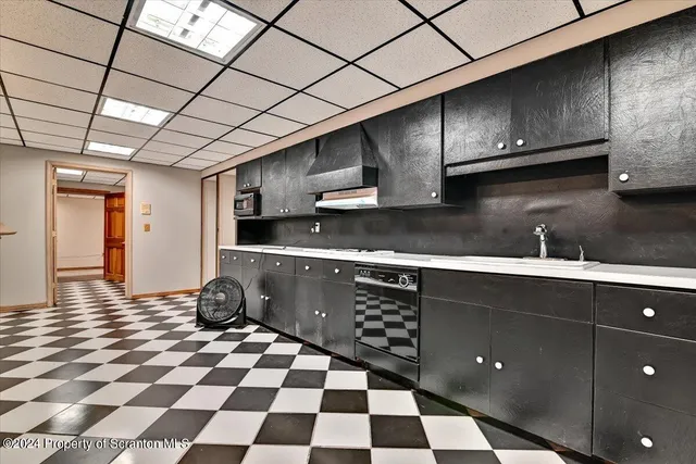 a view of a lake with a mountain in the background