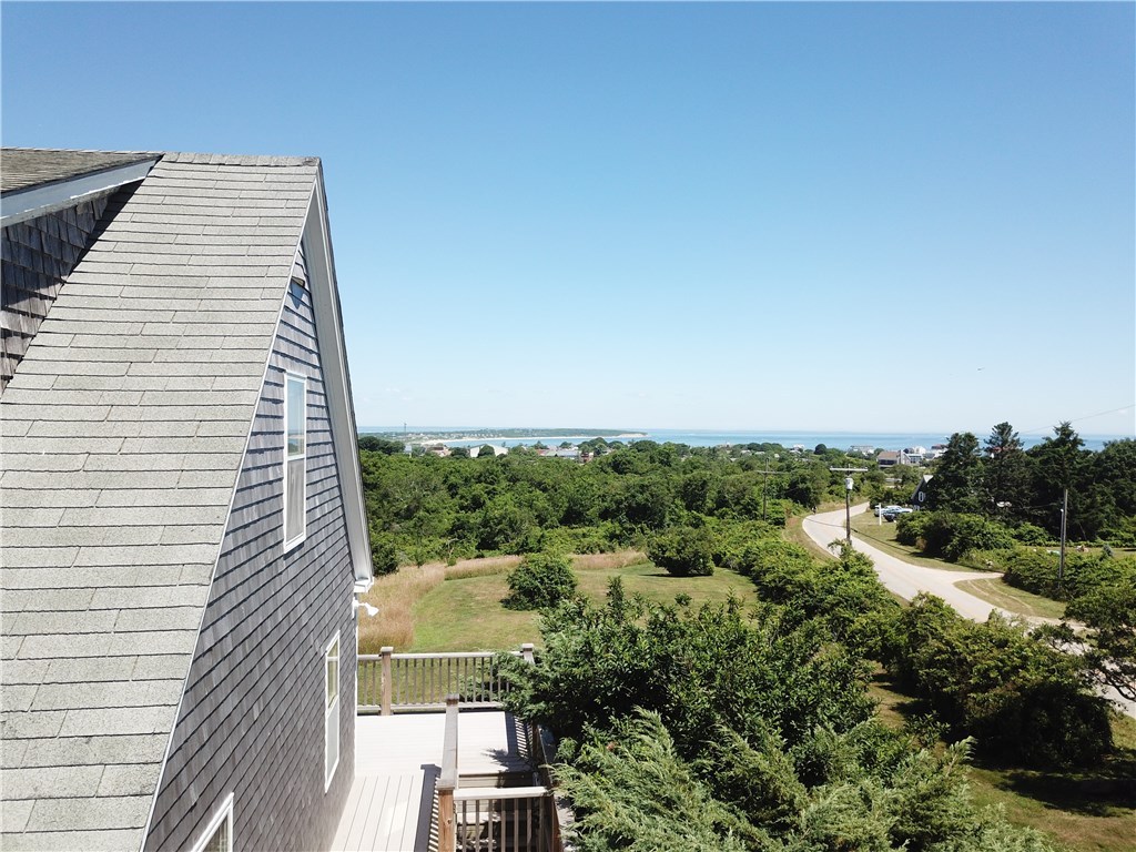 1043 Pilot Hill Road Block Island, RI 02807 - Photo 36 of 39 View from deck - Pilot Hill Road entrance to house
