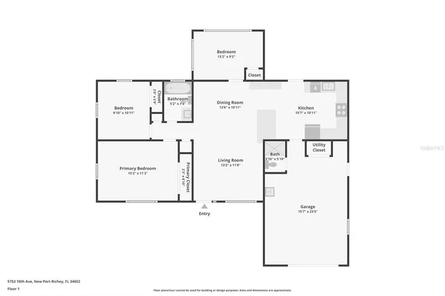 $2,100 | 5753 10th Avenue, New Port Richey, FL 34652