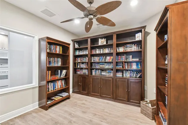 a view of an outdoor space with seating