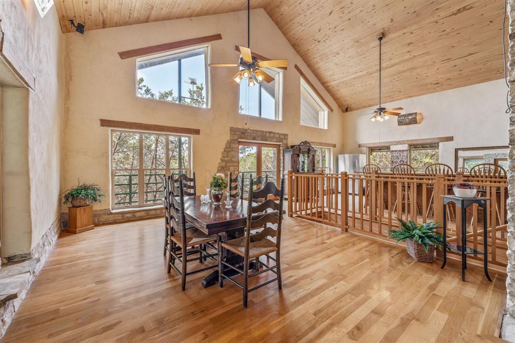 5905 North Us Highway Hamilton, TX 76531 - Photo 15 of 40 a dining room with wooden floor outdoor seating and hardwood