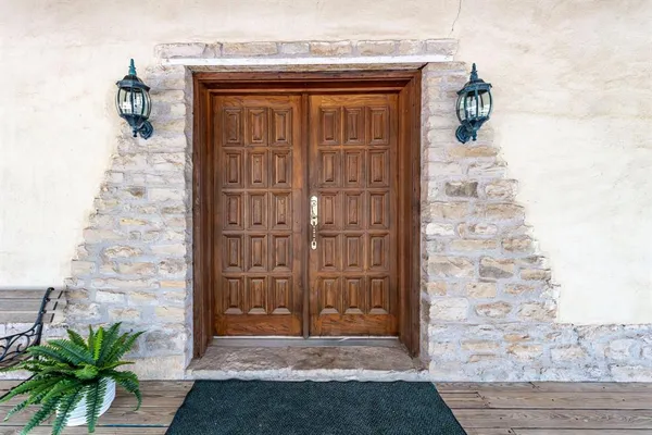 a view of front door of house