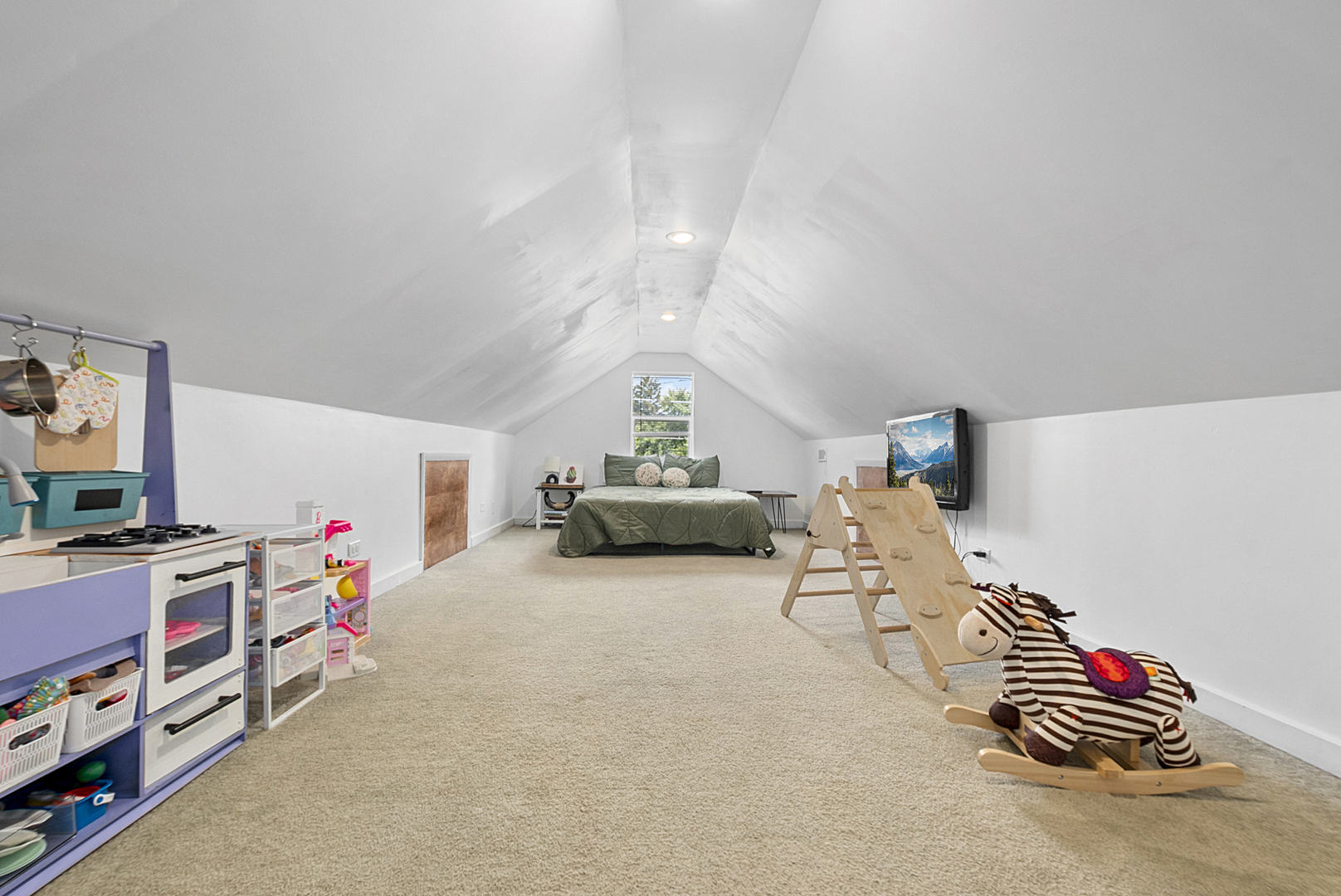 714 Walnut Street Lemont, IL 60439 - Photo 16 of 25 a bedroom with furniture and a chandelier