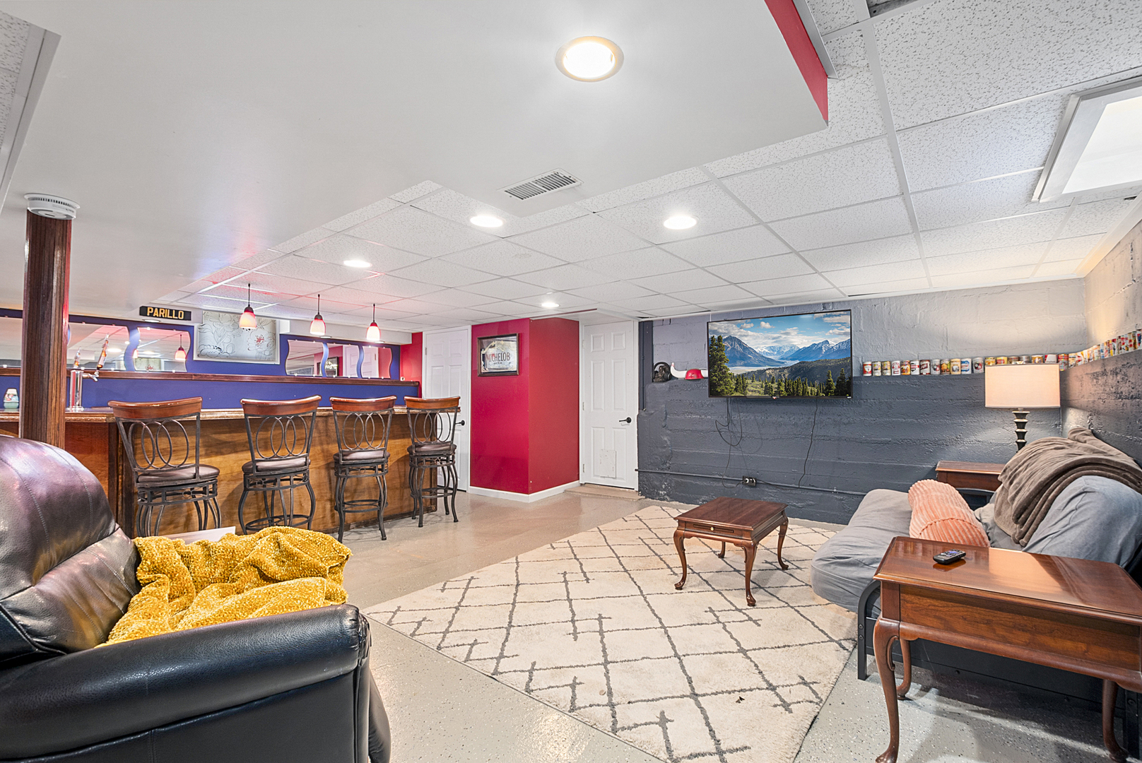 714 Walnut Street Lemont, IL 60439 - Photo 21 of 25 a living room with furniture and a flat screen tv