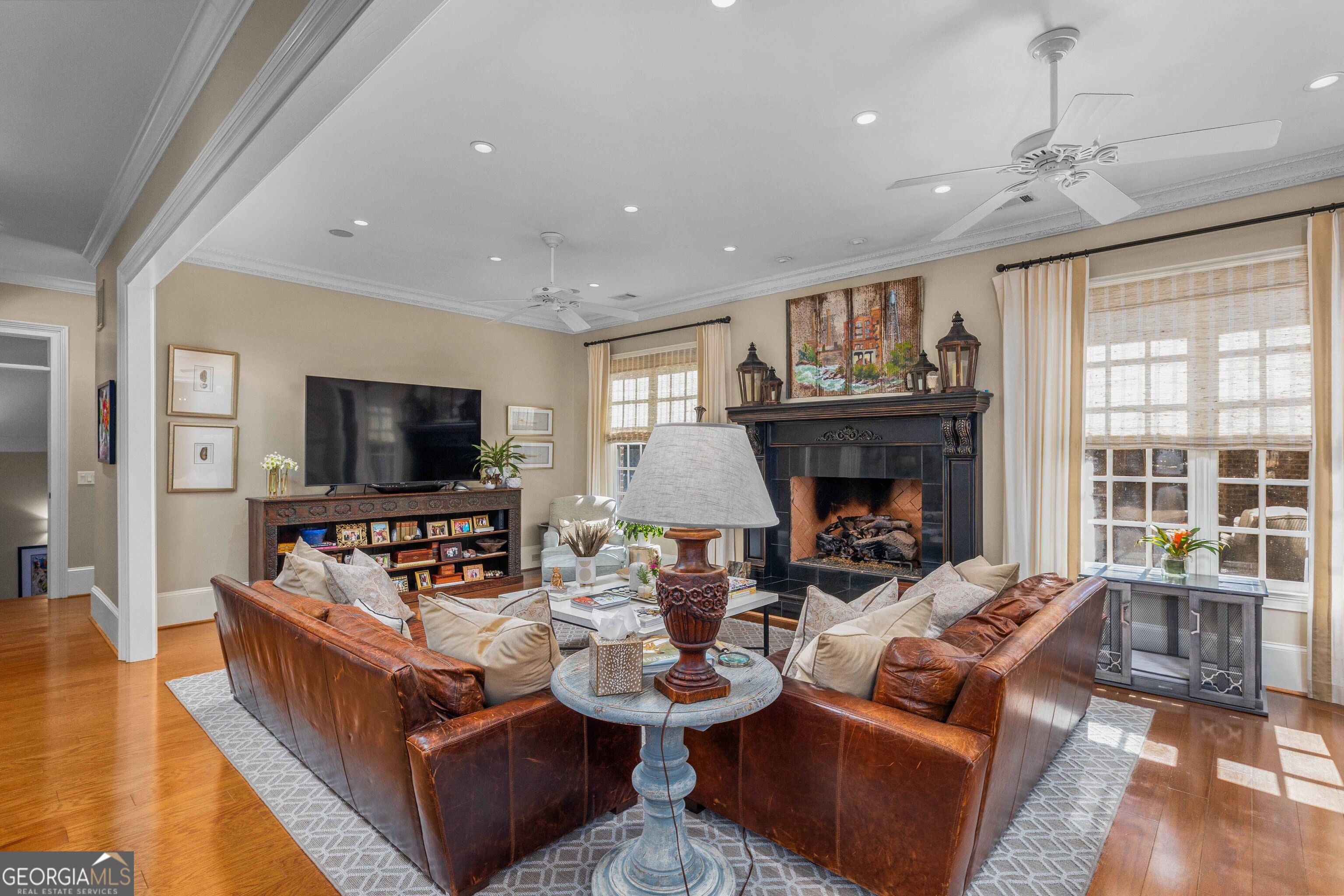 2000 Poplar Drive Columbus, GA 31906 - Photo 11 of 33 a living room with fireplace furniture and a flat screen tv