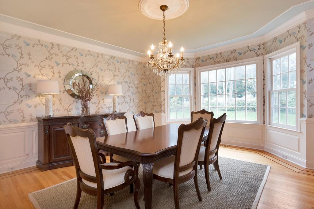 141 Brookside Road Darien, CT 06820 - Photo 9 of 26 a view of a dining room with furniture window and outside view
