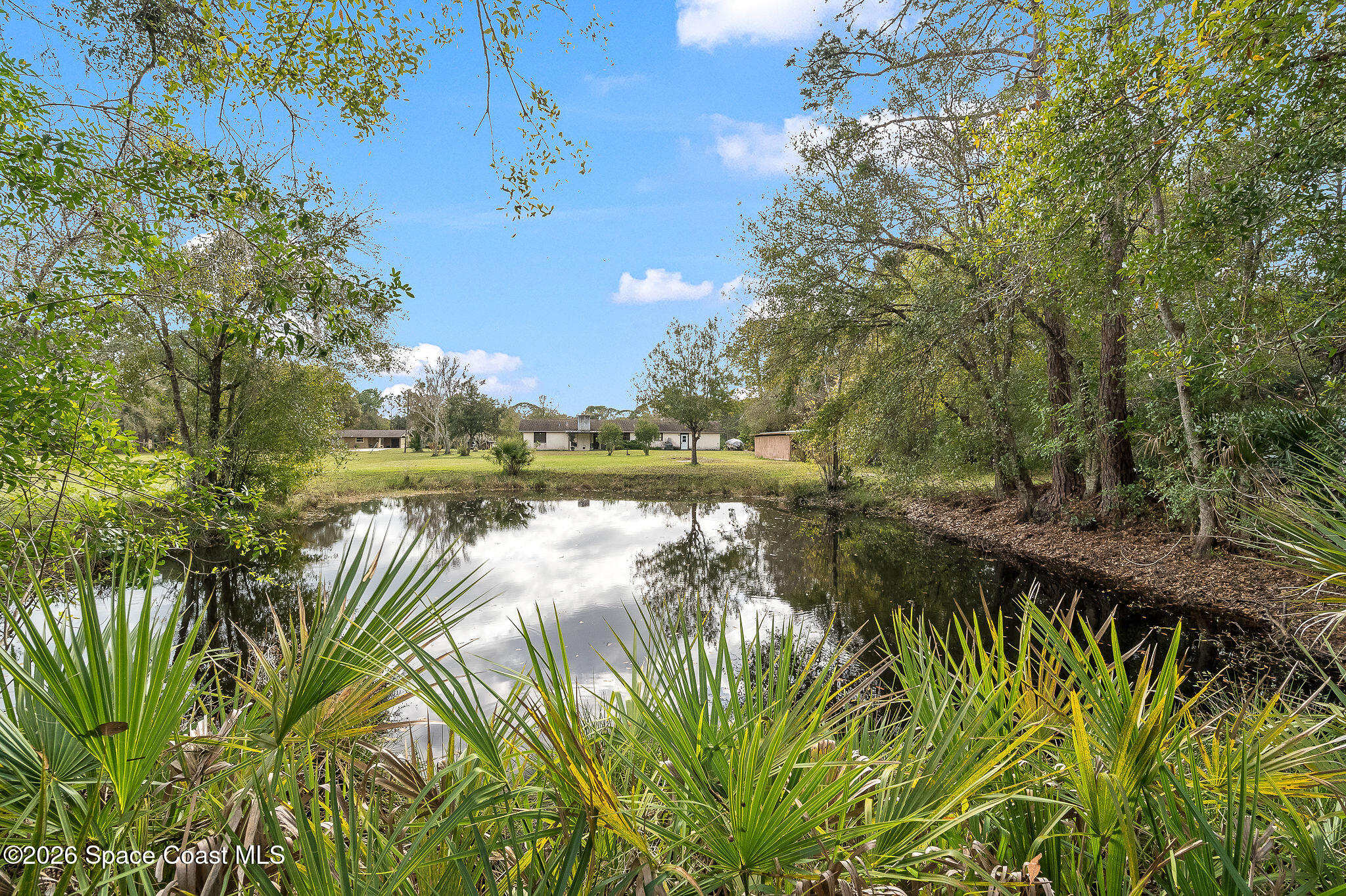 4600 Janet Road Cocoa, FL 32926 - Photo 50 of 50 a view of a lake in between the field and trees