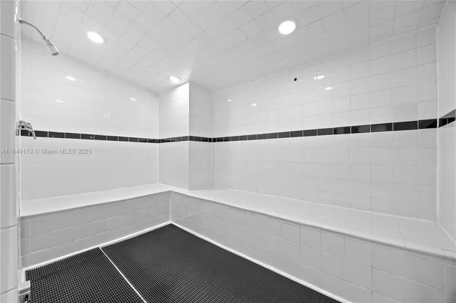 a view of a tables and chairs in a patio