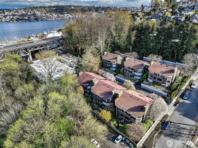 an aerial view of a city