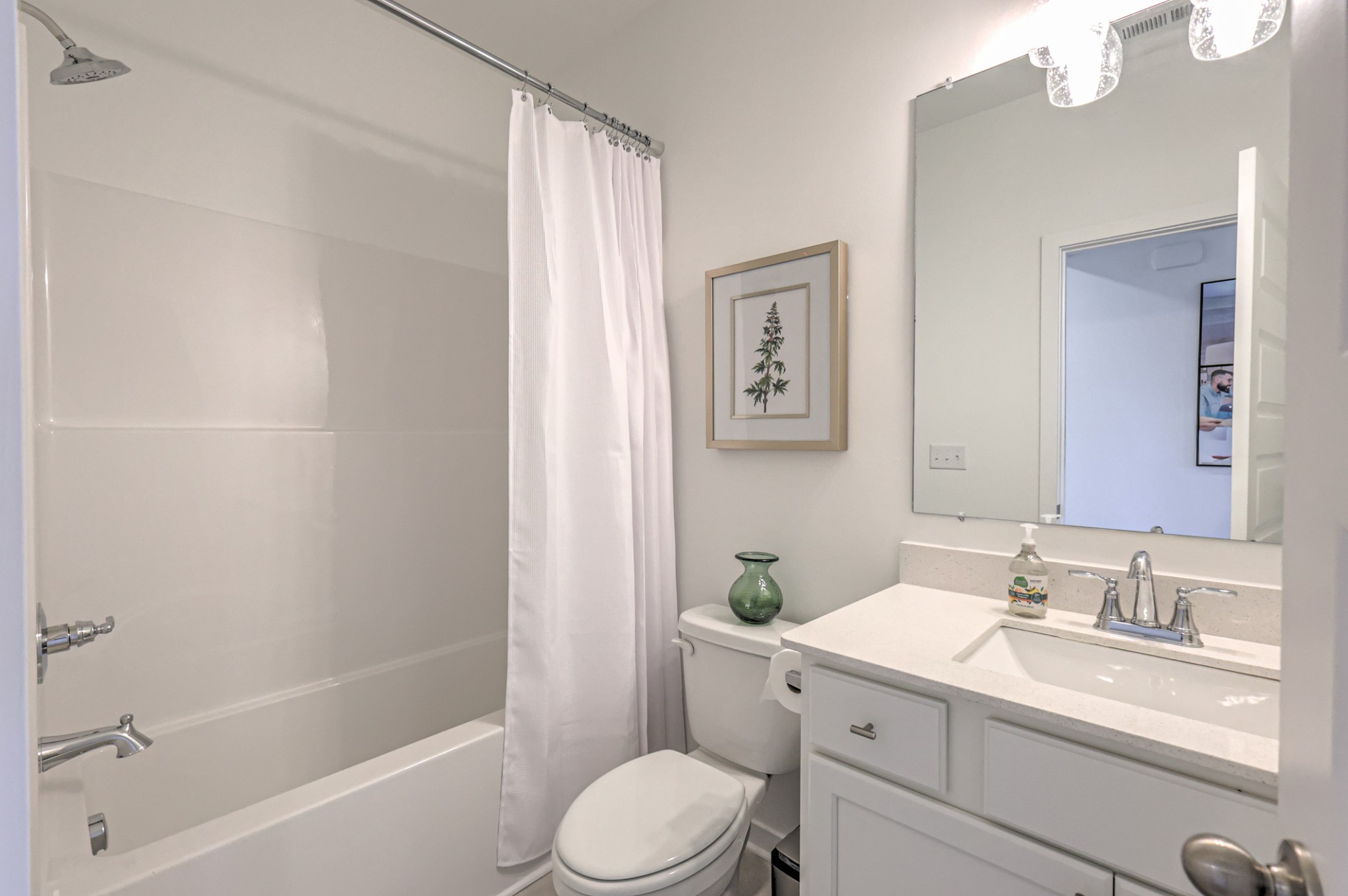 537 Misty Creek Nashville, TN 37207 - Photo 46 of 64 a bathroom with a granite countertop sink toilet a mirror a vanity and shower
