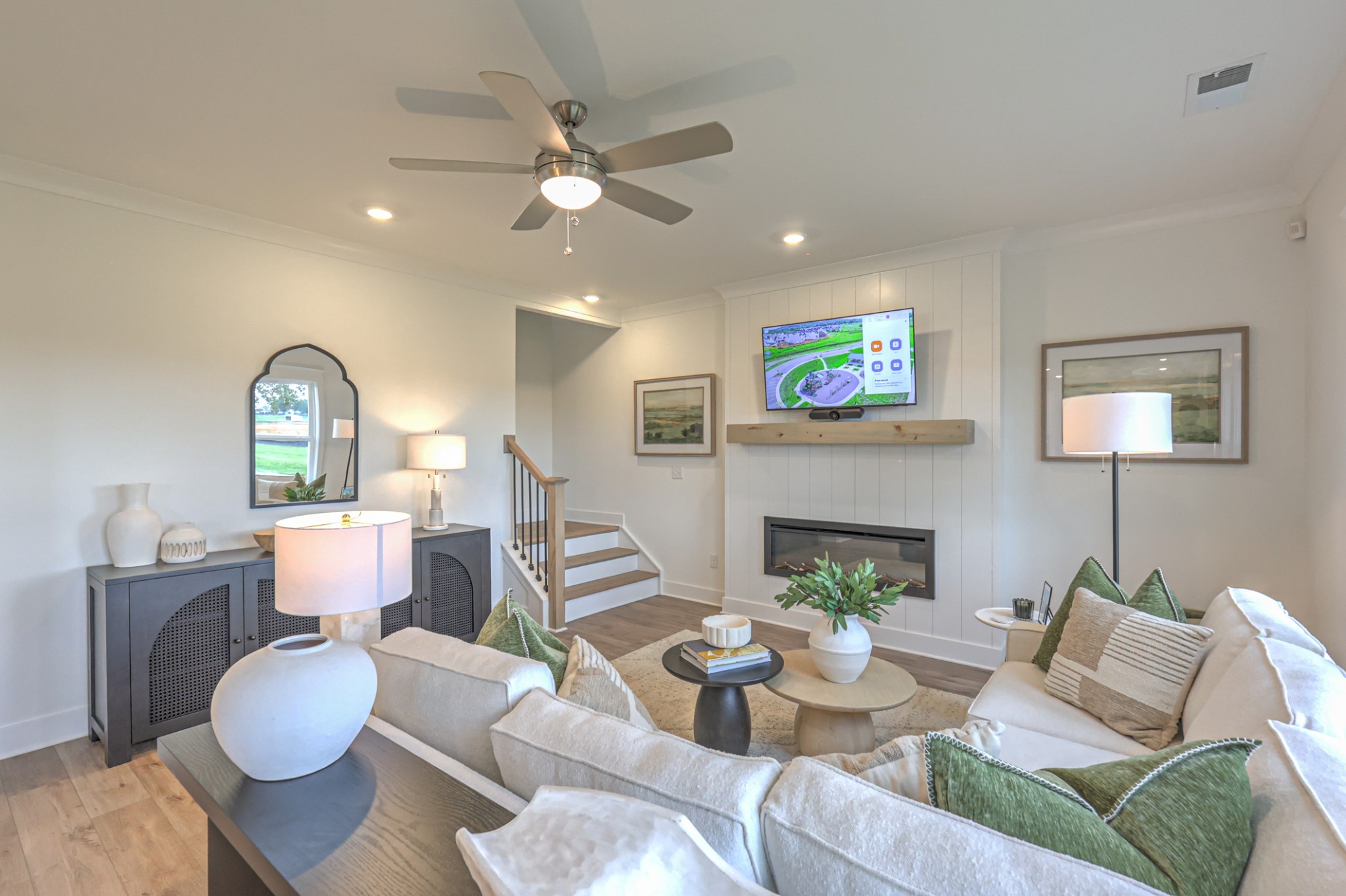 537 Misty Creek Nashville, TN 37207 - Photo 9 of 64 a living room with furniture and a fireplace