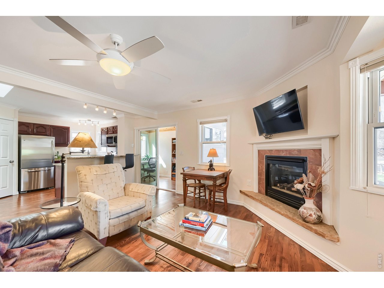 245 High Street Lyons, CO 80540 - Photo 5 of 49 Gas fireplace in living room