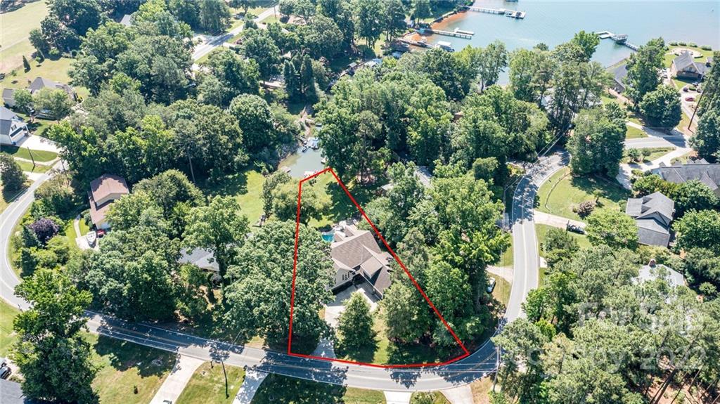 2826 Lake Shore Road South Denver, NC 28037 - Photo 3 of 48 an aerial view of residential house with outdoor space and trees all around