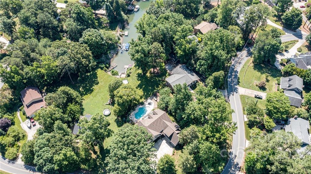 2826 Lake Shore Road South Denver, NC 28037 - Photo 48 of 48 an aerial view of residential house with outdoor space and trees all around