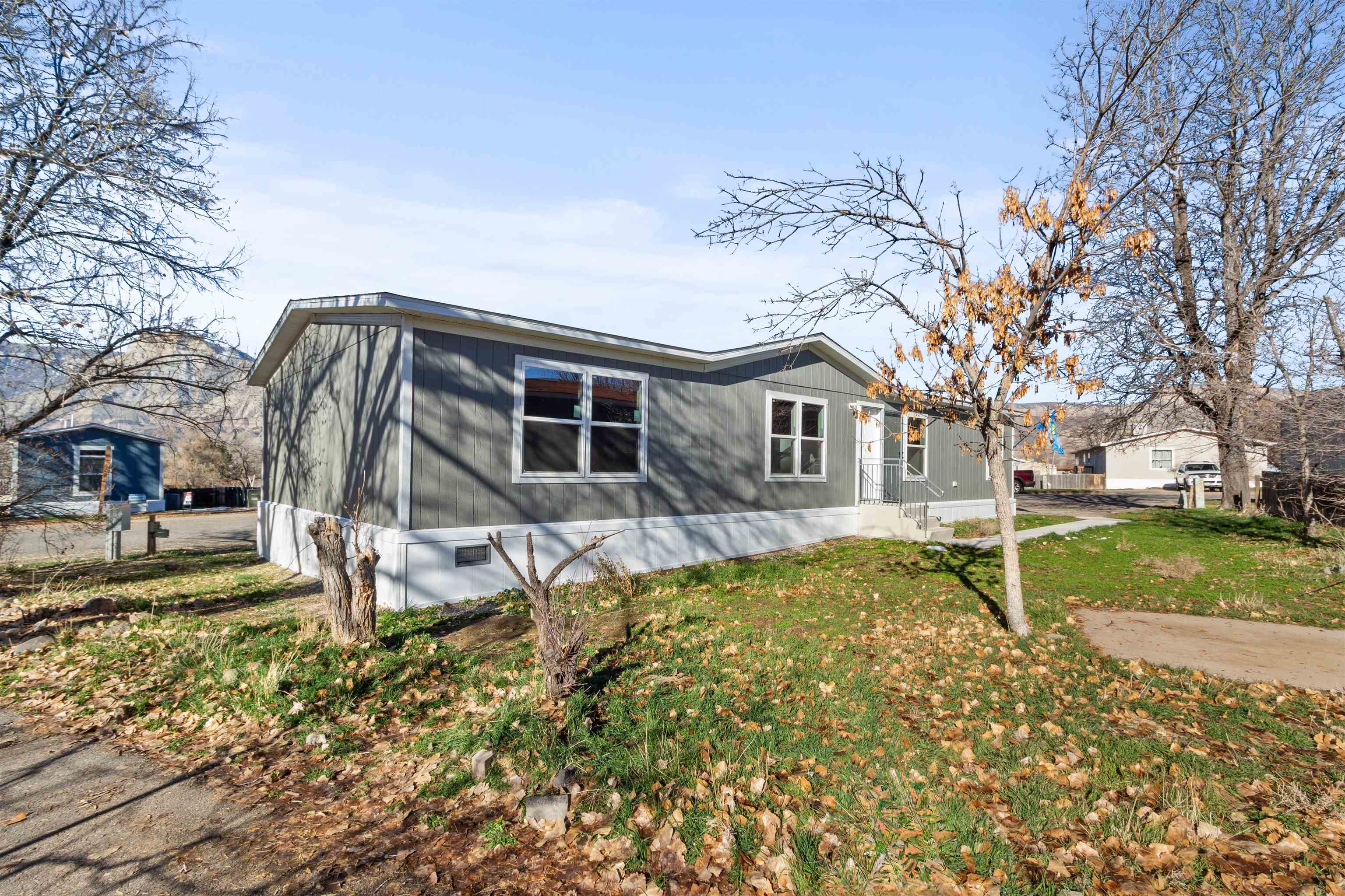 a house that has a tree in front of it