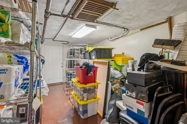 a view of storage and utility room
