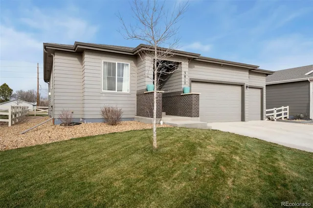 a house view with a backyard space