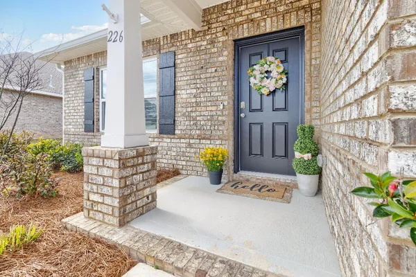 a front view of a house