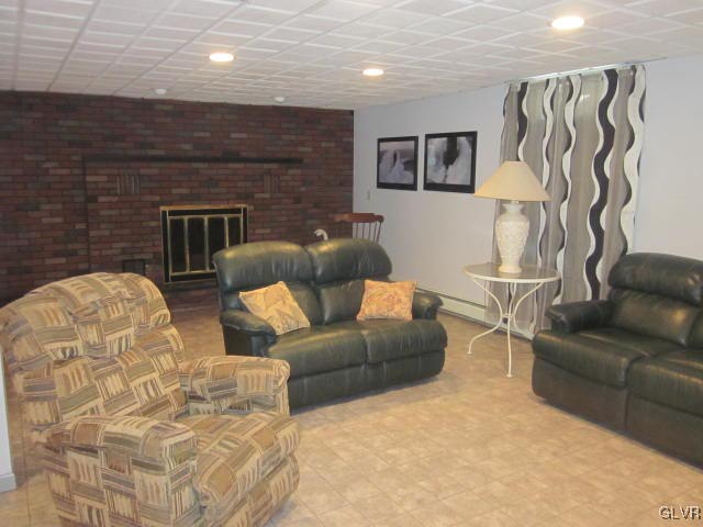 543 Molasses Road Bangor, PA 18013 - Photo 15 of 20 Lower Level Family room with Fireplace
