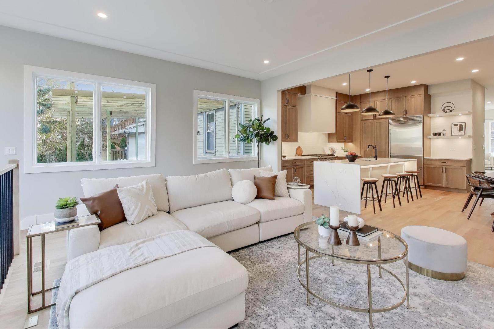 3929 North Francisco Avenue Chicago, IL 60618 - Photo 16 of 47 a living room with furniture kitchen and a large window