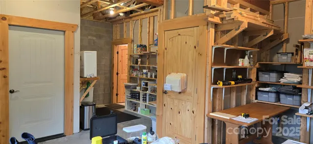 a view of entryway and hall with dining room