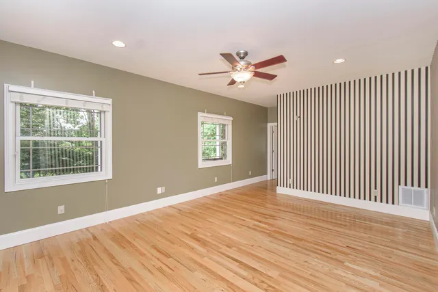 a room with furniture and storage