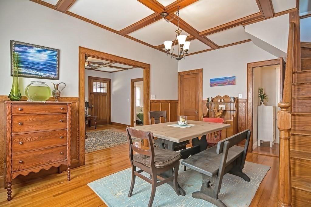 158 Union Street Randolph, MA 02368 - Photo 21 of 41 a view of a dining room with furniture and chandelier