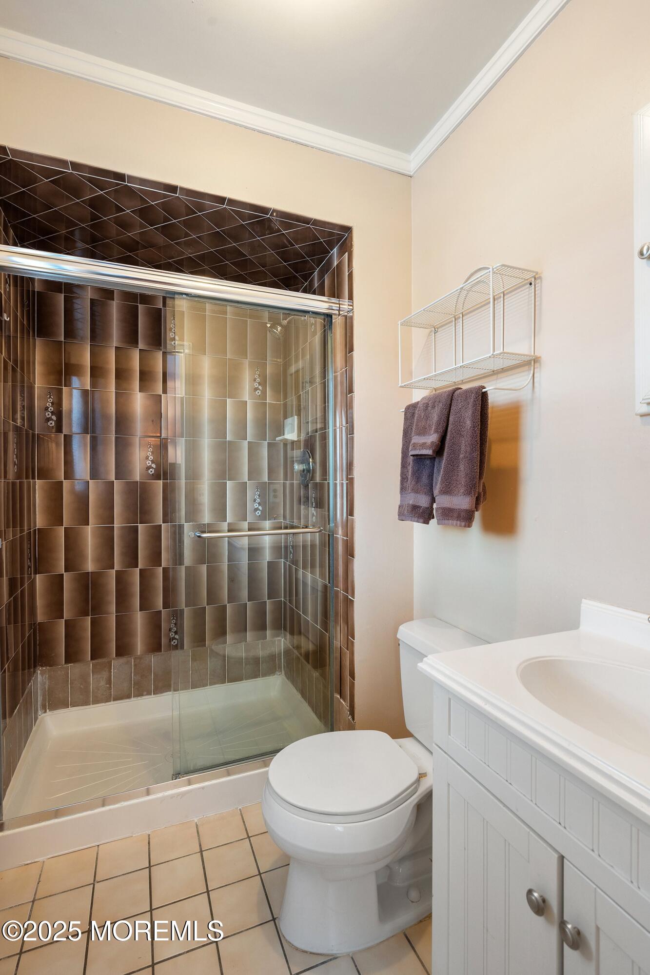 7 Spring Lake Avenue Oceanport, NJ 07757 - Photo 28 of 44 a bathroom with a shower a toilet and a sink
