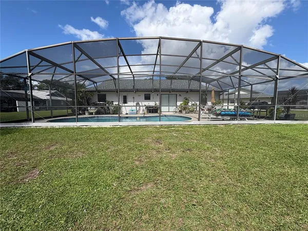 a view of a big room with a slide