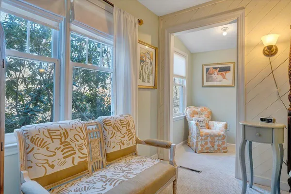 a view of a closet with storage