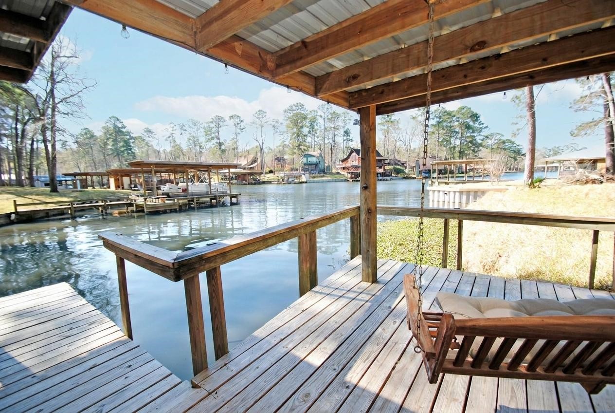 59 Paradise Loop Point Blank, TX 77364 - Photo 32 of 41 Large boat dock - great for fishing in this quiet cove!