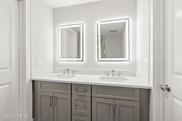 a bathroom with a shower and a toilet