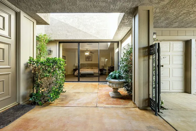 a view of a entryway door front of house