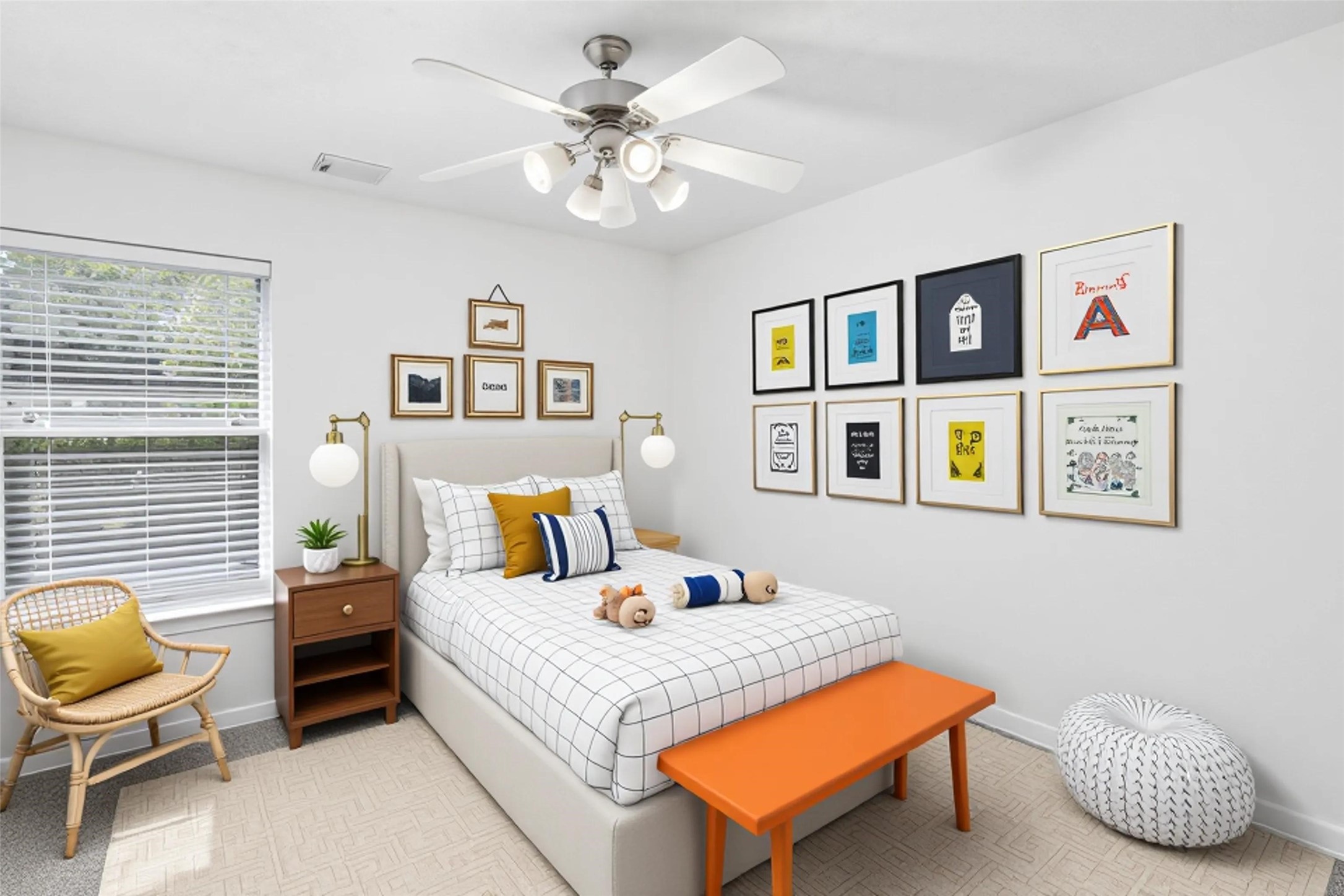82 West Twinvale Loop Conroe, TX 77384 - Photo 24 of 34 Staged Secondary Bedroom