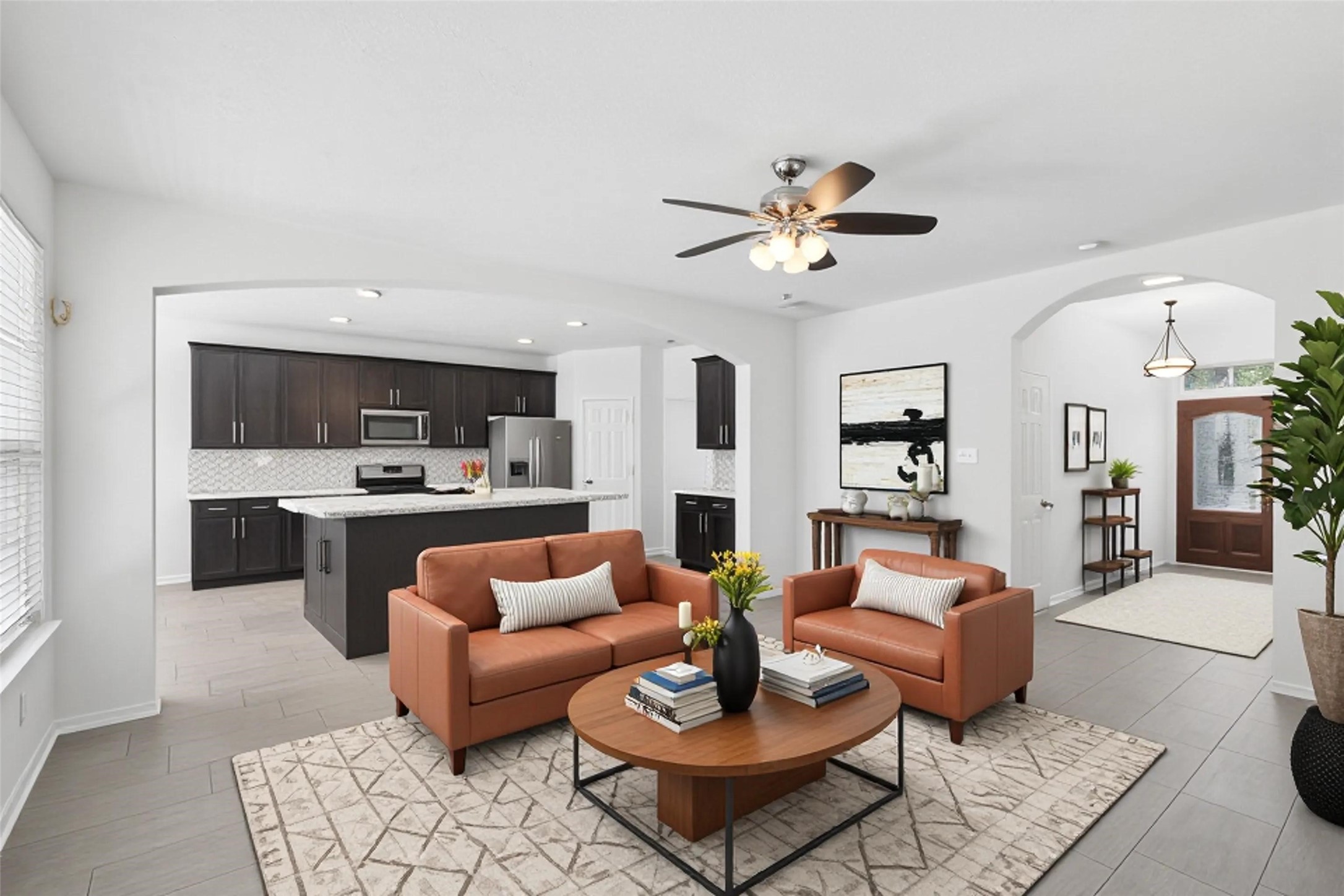 82 West Twinvale Loop Conroe, TX 77384 - Photo 8 of 34 Virtually Staged Family Room