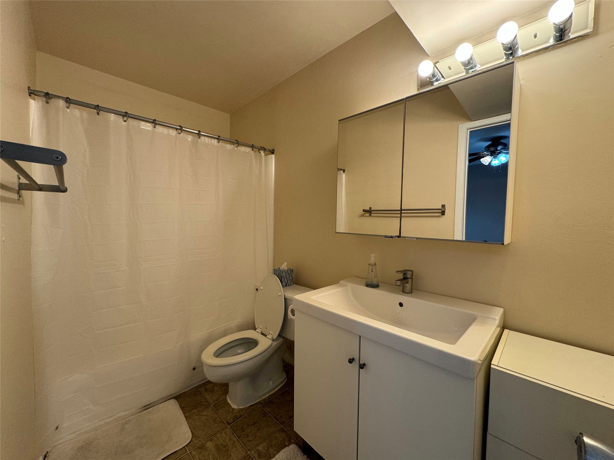 910 Duncan Lane, Unit 43 Austin, TX 78705 - Photo 6 of 15 a bathroom with a sink a toilet and a mirror