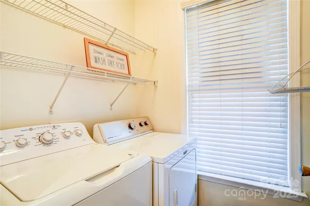 a utility room with a window