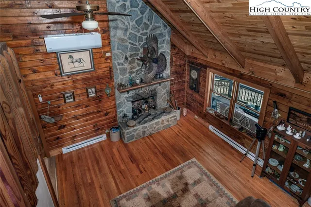 a view of a brick building with many windows