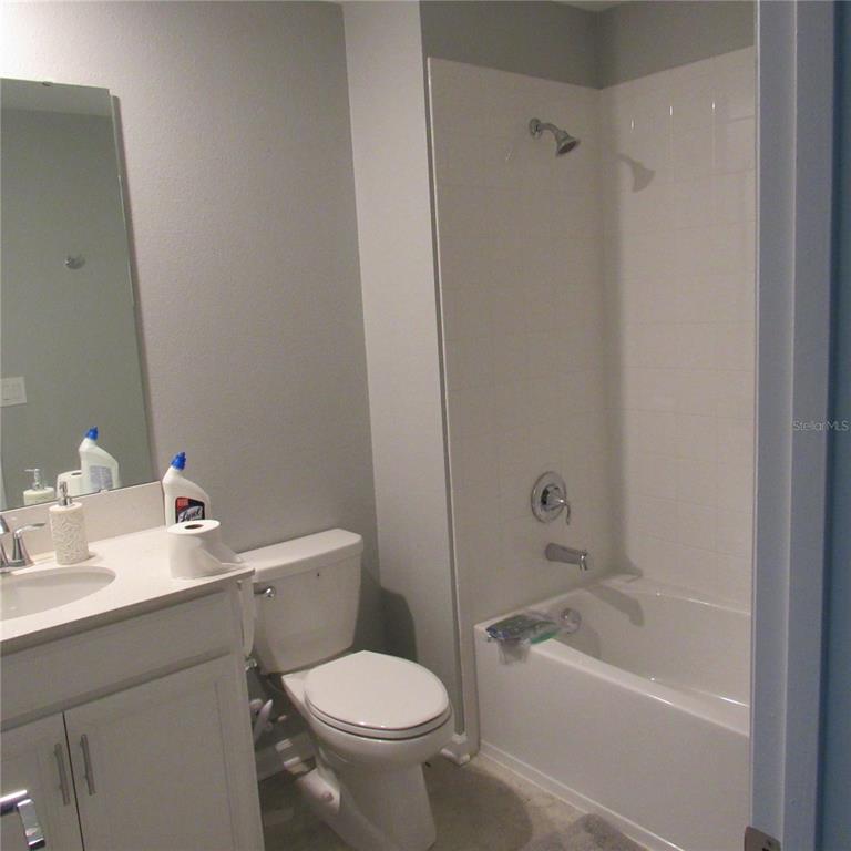 5686 Alenlon Way Mount Dora, FL 32757 - Photo 50 of 62 a bathroom with a sink toilet and shower