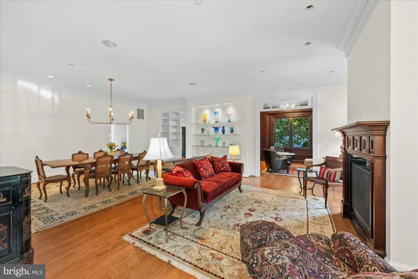 a living room with furniture and window