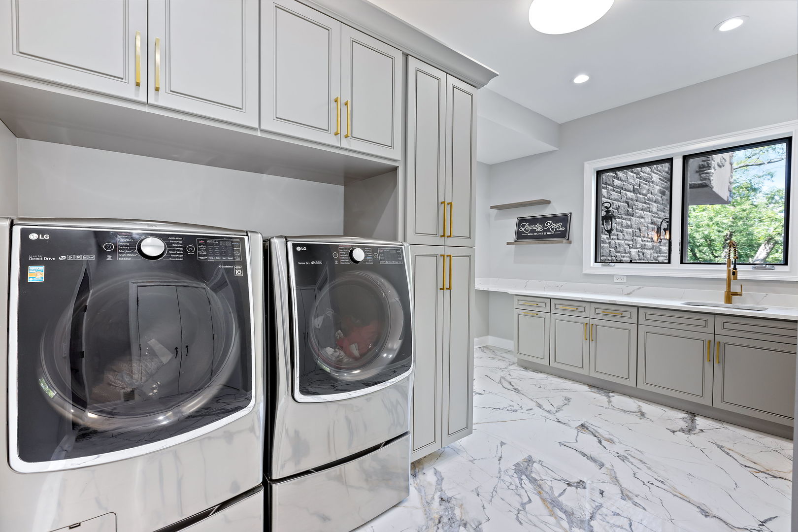 3 Saville Row Barrington Hills, IL 60010 - Photo 14 of 53 a utility room with sink dryer and washer