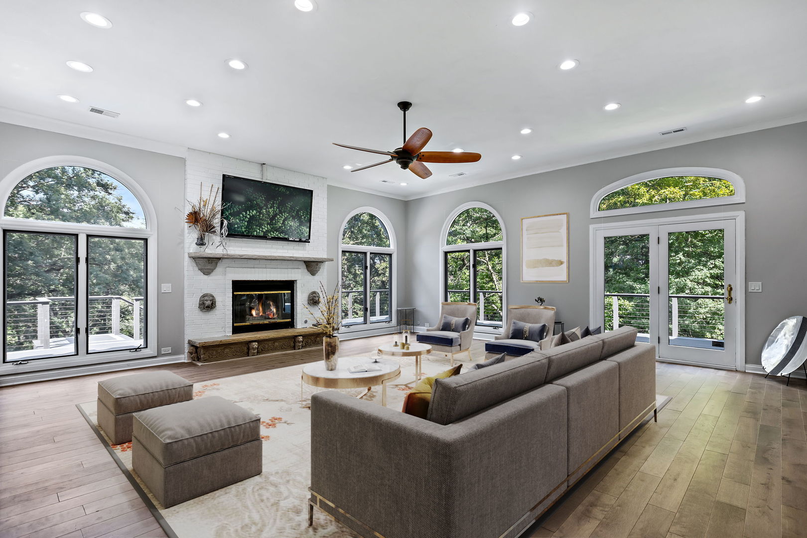 3 Saville Row Barrington Hills, IL 60010 - Photo 15 of 53 a living room with fireplace furniture and a large window