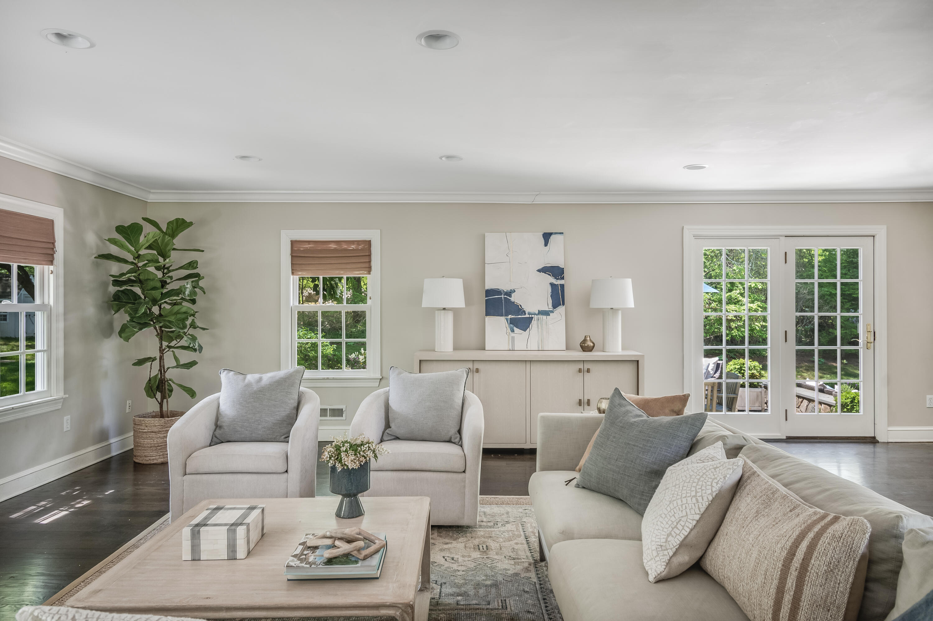 155 Hillcrest Road New Canaan, CT 06840 - Photo 18 of 32 a living room with furniture and a large window