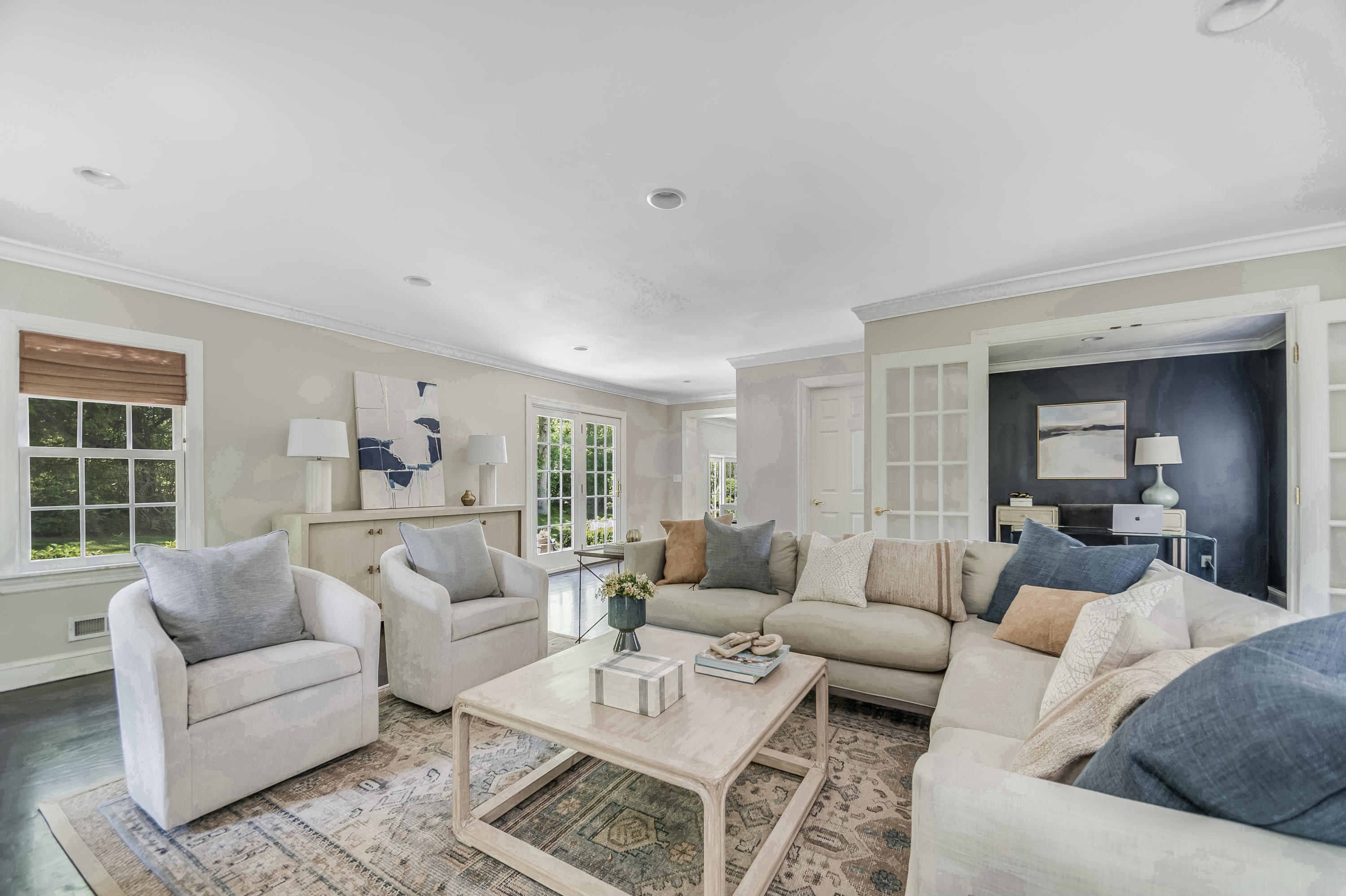 155 Hillcrest Road New Canaan, CT 06840 - Photo 20 of 32 a living room with furniture and a large window