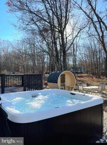 a view of outdoor space with swimming pool