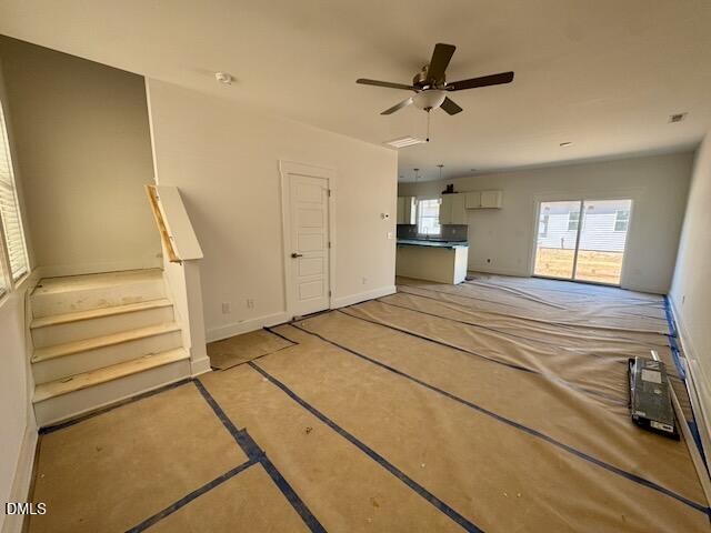 218 George Street, Unit A Four Oaks, NC 27524 - Photo 2 of 42 a view of a livingroom with a ceiling fan