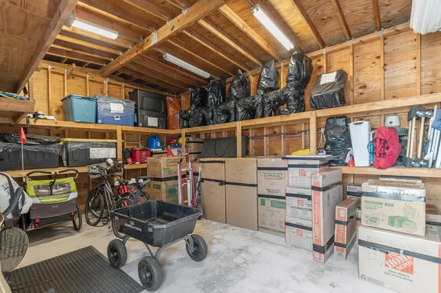 a view of a chairs in a room