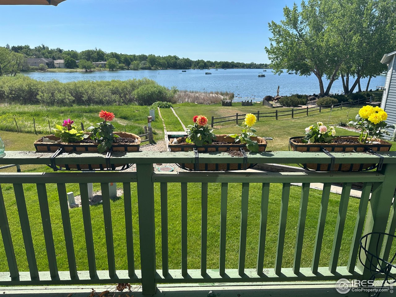 3658 Point Drive Fort Collins, CO 80524 - Photo 48 of 50 a view of a wooden deck and lake