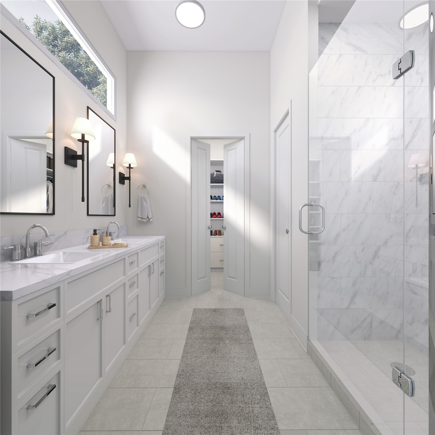 830 East 27th Street Houston, TX 77009 - Photo 26 of 27 a bathroom with a double vanity sink a toilet and shower