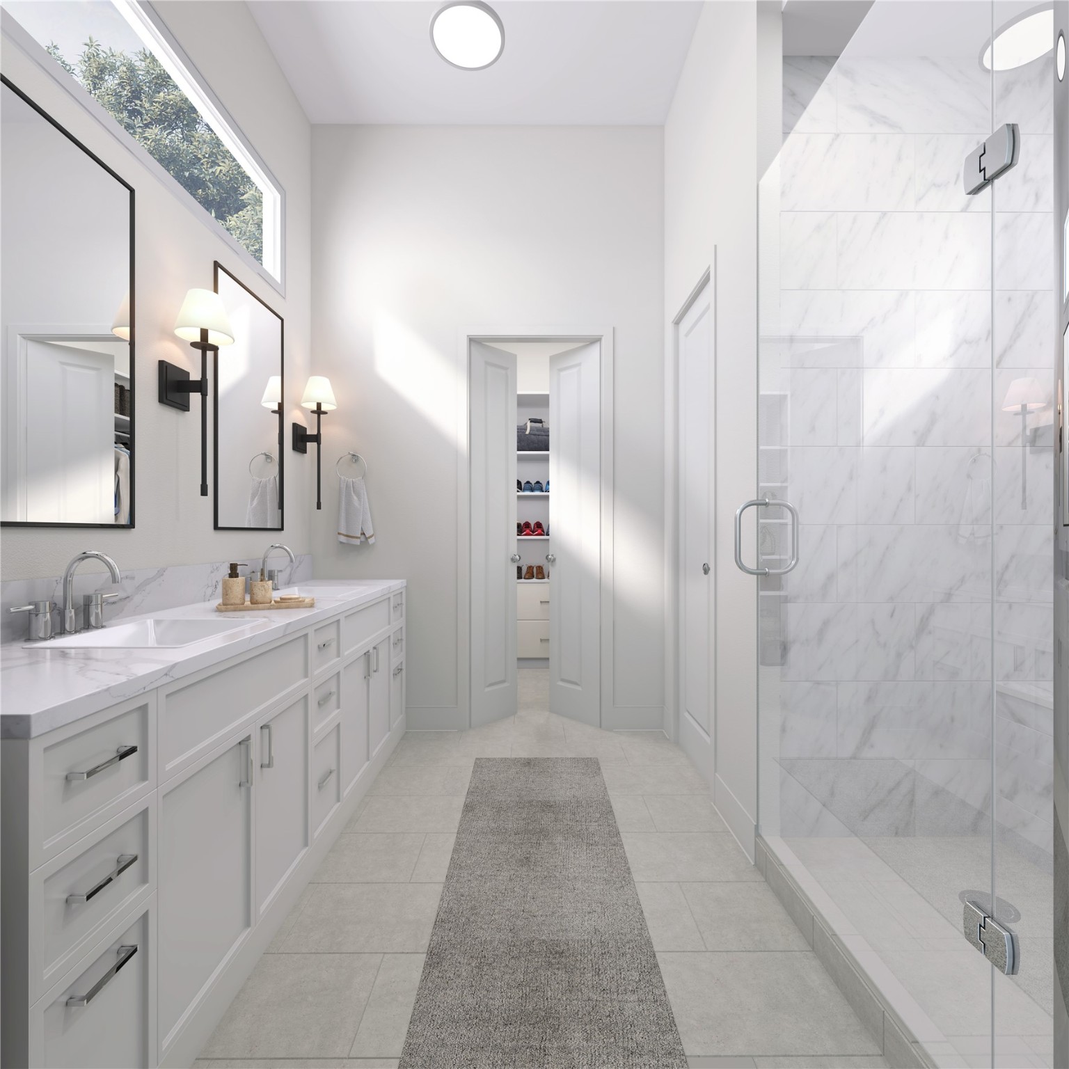 830 East 27th Street Houston, TX 77009 - Photo 26 of 27 a bathroom with a double vanity sink a toilet and shower